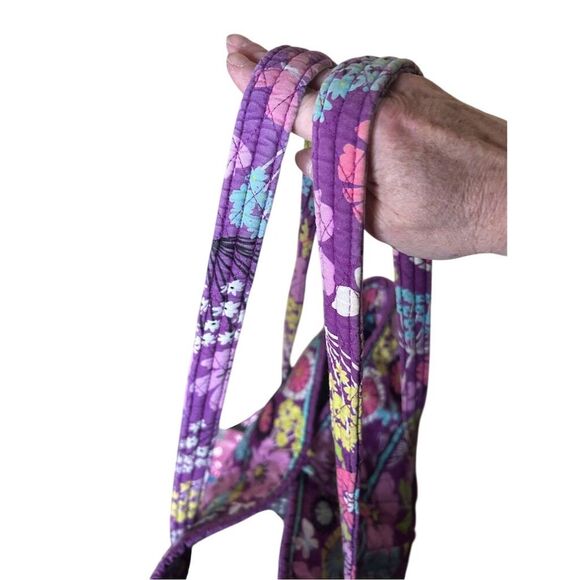 Vera Bradley RARE Flutterby XL Tote Bag Multicolor Floral Design - Picture 4 of 5